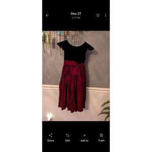 Little Miss Black/ Red Dress 6 X